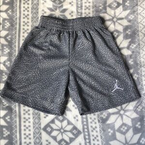 Jordan Grey Patterned Athletic Shorts with White Jumpman
